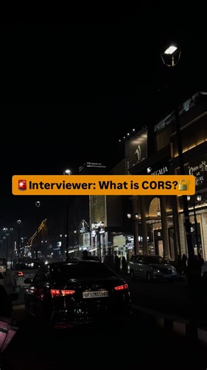Priyanshi on Instagram: "In the simplest way👇🏻 CORS (Cross-Origin Resource Sharing) is a browser security feature that controls which websites can talk to your API. Think of it like a bouncer at a club : only approved origins get in. 🛑Real-world example: Your frontend runs on myapp.com and your backend on api.myapp.com. The browser asks the backend: “Is this site allowed?” Allowed → request succeeds ✅ Not allowed → browser blocks ❌ 🛑Why it exists: • Browsers block cross-domain requests by de