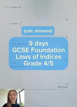 9 days to go - GCSE Foundation Maths - Laws of Indices - Grade 4/5 #gcse #maths #revision