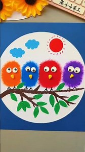 🐦Cute Bird Drawing Step by Step | Easy Oil Pastel Art for Kids #shorts