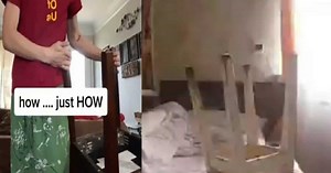 Chair Video Twitter - Guy with Chair upto his Stomach Goes Viral