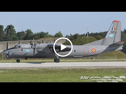 Antonov An-30 - Romanian Air Force "Open Skies" 1105 - takeoff at Manching Air Base