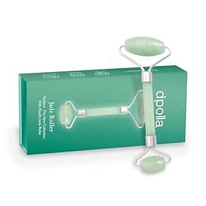 Jade Roller for Face Dpolla Dual-Sided Facial Massager with Small Eye Roller for Reducing Puffy Eyes and Wrinkles, Perfect for Women’s Skin Care Routine