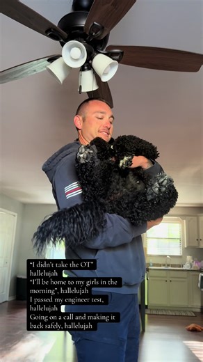 Best dog dad to be our Bailey girl. #firefighter #weewoo #foryoupage #hallelujah