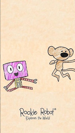Jump & Roll With Rookie & The Monkey🐵 🤖 #shorts #funnycartoons #rookierobot