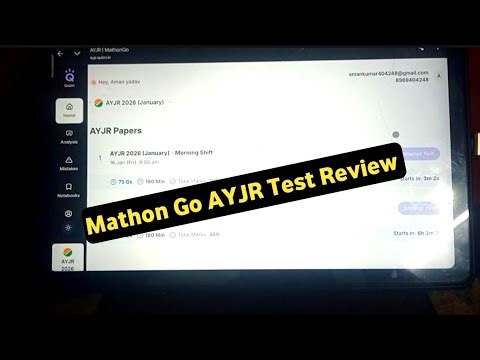 Mathongo AYJR Test Review| #jeetestseries #mathongo #jee2026