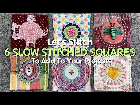 How To Make Slow Stitched Art Using Fabric Scraps - #embroidery #stitching