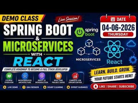 Spring Boot & Microservices with React Demo Class | By Mr. Naresh Sir | 04-06-2026
