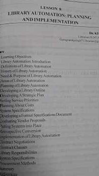 Library Automation: Planning and Implementation| Introduction 01| Blisc| B-104