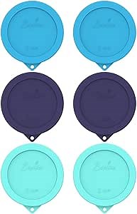 Sophico 2 Cup Round Silicone Storage Cover Lids Replacement for Pyrex 7200-PC and Anchor Hocking Glass Bowls (Container not Included) (MIX-6pack)