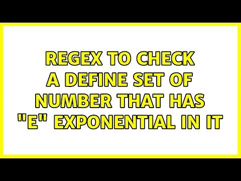 Regex to check a DEFINE set of number that has "E" exponential in it