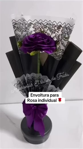 Envoltura para rosa individual 🌹 #rosa #rosadeliston #rosaeterna #rosaindividual