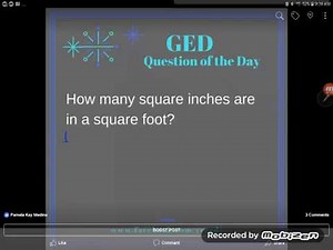 GED Math: Converting Square Units Example Problem 2