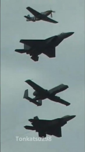 アメリカ空軍の伝説的編隊 P-51 F-15 A-10 F-22