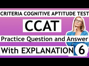 6. CCAT Practice Question and Answer | Set 6 | With Explanation
