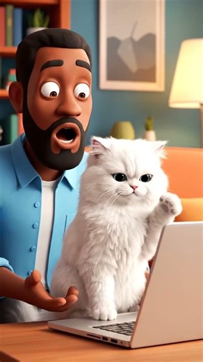 🐱 Cat Cartoon #3: Laptop Takeover#animation #usa #animation