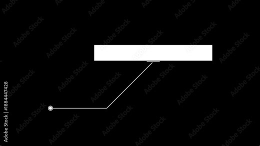 Hud callout rectangle text box animation, scoreboard, modern technologies Futuristic viewfinder of the future. HUD information animation loop . Alpha or transparent background