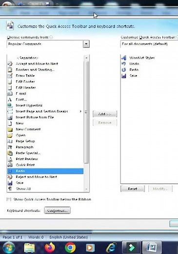 How to Customize the Quick Access Toolbar in Microsoft Word