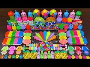 RAINBOW PIPING BAGS Slime ! Mixing Random into GLOSSY Slime ! Satisfying Slime Video #503