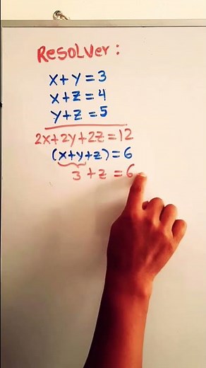 sistema de ecuaciones de 3x3 resolución #matemática #shorts #algebra #matematika #ecuaciones #maths