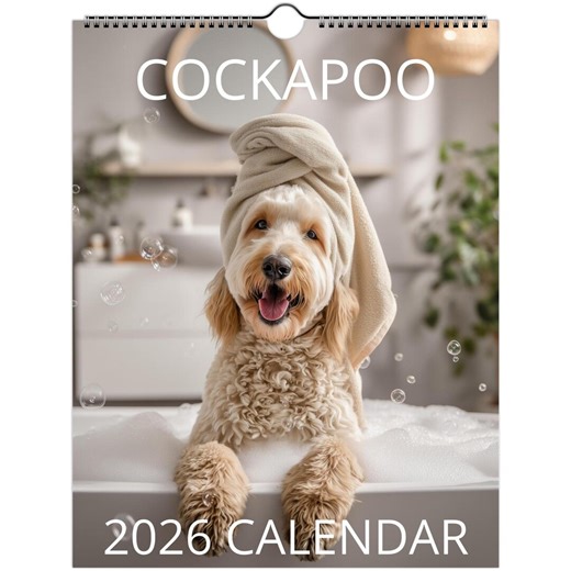 Funny Cockapoo 2026 Dog Calendar, Cockapoo Owner Christmas Gift, Dog Wall Planner - Etsy