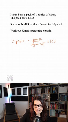Percentage Profit (GCSE Foundation & Higher) in 1-Minute OR LESS! You'll see the formula for working out percentage profit and an example. Save this for revision watch full percentages video on my YouTube channel: https://youtu.be/LJUM54_pkt8 💡 New content every week—subscribe to stay updated! Q: How do I find percentage profit? A: (profit/original cost) * 100 #GCSEMaths #GCSEFoundation #GCSEHigher #MathsRevision #Edexcel #AQA #PercentageProfit #Percentages #StudyTok Music: Elliot Nicklin | Div