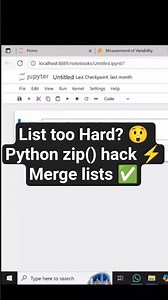 Merge Lists in Just 1 Line! 🔥 Python zip() Hack