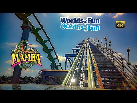2025 Mamba Roller Coaster On Ride Front Seat 4K POV Worlds of Fun