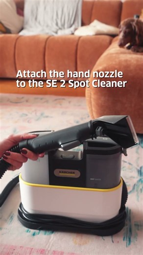 How to clean pet stains from your carpet using the Kärcher SE 2 Spot Cleaner.
