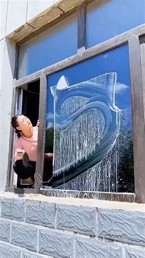 Double-sided magnetic window cleaner in action 🧲🪟💫 | MetDaan Adventure