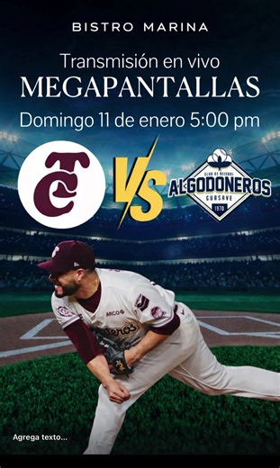 La pasión del béisbol se vive mejor con buena comida y gran ambiente 😍🍽️ Este 🔥 duelo de semifinal 🔥 no te lo puedes perder: ⚾ Tomateros de Culiacán 🆚 Algodoneros de Guasave 📅 HOY ⏰ 05:00 pm 📍 Bistró Marina Plaza Ventura Pantallas 🔥 | Mariscos 🦐 | Sushi 🍣 | Drinks 🍻 | Ambiente ganador 🏆 👉 Llega temprano, arma el plan con tu gente y vive la semifinal como se debe 🙌 ⚾💚 ¡Aquí se grita, se come y se gana! #TomaterosDeCuliacán #LMP #SemifinalLMP #Culiacán #BéisbolEnVivo 🔥⚾🍻