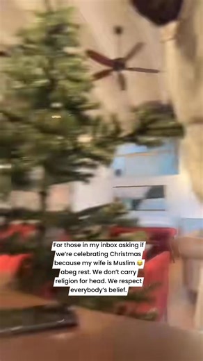 For those asking if we’re celebrating Christmas because my wife is Muslim 😂 I laugh in Latin. We don’t carry religion for head. We respect all religions.✌️ | Prince Martins