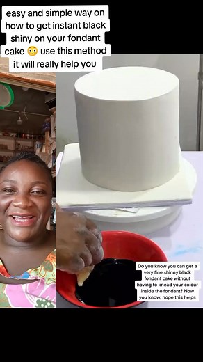 51K views · 438 reactions | Simple and easiest way on how to get instant shining black on your fondant cake you will love this method if you are beginner | Irresistiblecake joybunmi | Facebook