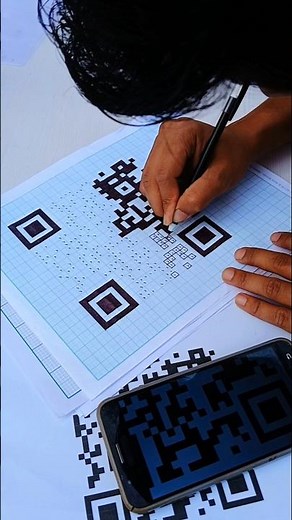 I DRAY QR CODE WITH BALL PEN 🖋 #shorts #ytshorts