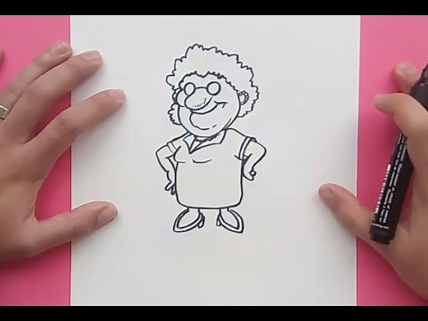 Como dibujar una mujer mayor paso a paso | How to draw an older woman