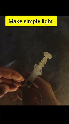 DIY Mini LED Light Using 3 Cells & Syringe || Simple Science Project