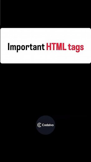 Important HTML tags