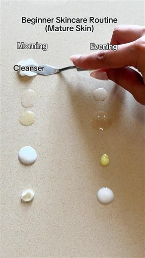 A simple guide to a beginner skincare routine for mature skin✨ #beginnerskincare #skincaretips
