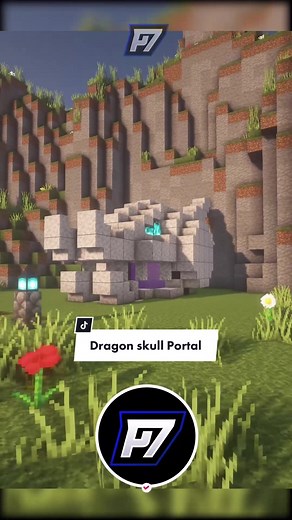Dragon skull Nether Portal | Like follow and share for more | #minecraft #minecraftbuilding #mcyt #fyp #portal #viral