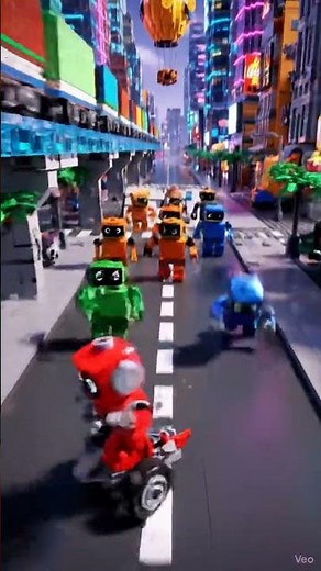 LEGO Robot vs. Modern City! 🤖🏙️ Epic Mini Animation #shorts