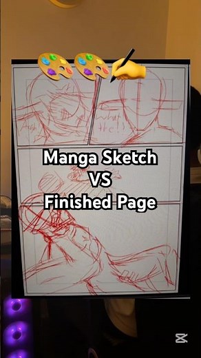 How a Manga Page is Done (Sketch to Final Draft) #manga #howtodraw #sketch
