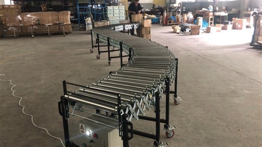 Automatic Roller Conveyor Durable Flexible Powered Roller Conveyor Driven by O Belt