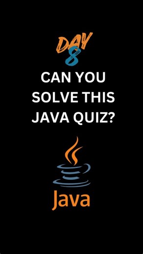 1% Better Dev | Java | Leetcode | Hackerrank on Instagram: "Can you answer this ? . Java quiz to improve your java interview skills. . . . . . #infosys #interviewprep #codingchallenge #javaquiz #javaquizzes #JavaCode #viral #blast #leetcode #javaprogramming #javastreams #javalearning #tech #TechJobs #tcs #tcssiruseri #cts #cognizant #amazon #interviewpreparation #zohointerview #zoho #tamiljava #likeforlikes #StringManipulation #streams #likeforlikes #fyppppppppppppppppppppppppppppppppppppppppppp