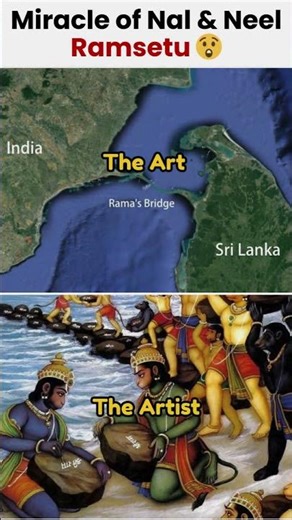 The Miracle of Ram Setu 🚩 Nal & Neel Built a Bridge Across the Ocean 😲 #shorts #trending #viral
