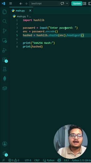 How to Secure Your Password in Python | Beginner Friendly #shorts #coding