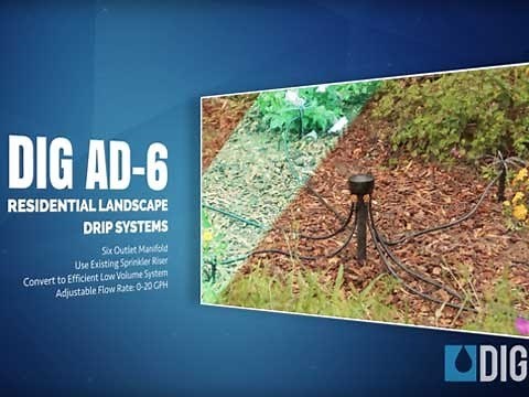 DIG Drip Irrigation System Installation: Connecting a 6-Outlet Manifold