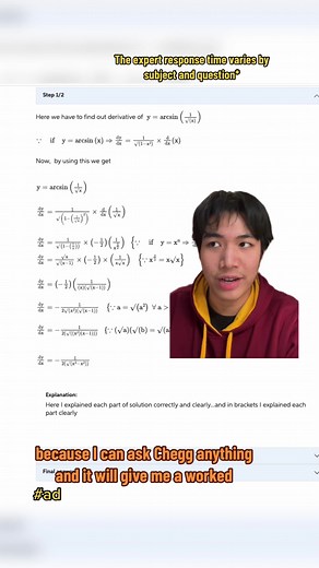 @Chegg Expert QnA is my favourite feature. Helps bare in Further Maths cos it’s so hard 🙏🏼 Click the link in bio to learn more about the Chegg Study Pack! It’s the best “new school” way to advance your learning! #NewSchoolStudies #cheggpartner #chegg #uni #alevels #gcses
