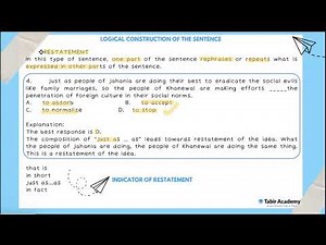 What Is Restatement of A Sentence?