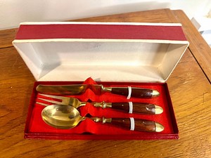 Vintage Flatware Set With Wooden Handle - Etsy Canada