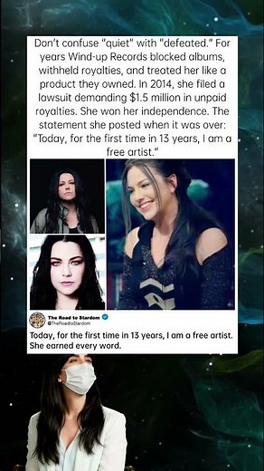 They owned her music for 13 years. She sued them to get it back. She won. #Evanescence #amylee