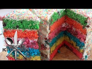 HOW TO MAKE RAINBOW CANDY CAKE
